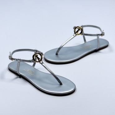 TKEES Kadın Silver Tokalı Sandalet TK-8026