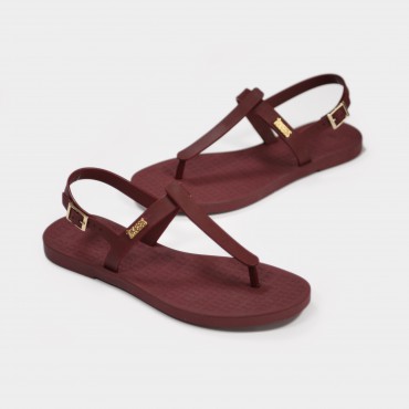 TKEES Kadın Bordo Parmak Arası Plaj Sandalet TK-P107