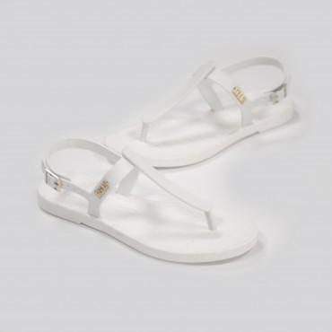  TKEES Kadın Beyaz Parmak Arası Plaj Sandalet TK-P102