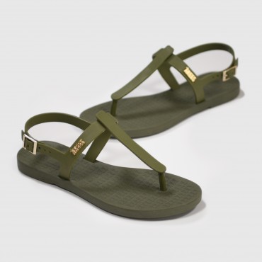 TKEES Kadın Haki Parmak Arası Plaj Sandalet TK-P106