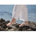  TKEES Kadın Beyaz Parmak Arası Plaj Sandalet TK-P102