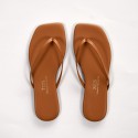 TKEES Kadın Camel Kare Burun Terlik TK-1012