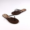 TKEES Kadın Leopar/Kahverengi Parmak Arası Terlik TK-2125