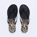 TKEES Kadın Leopar II/Siyah Parmak Arası Terlik TK-2146