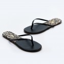 TKEES Kadın Leopar II/Siyah Parmak Arası Terlik TK-2146