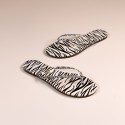 TKEES Kadın Zebra Desenli Parmak Arası Terlik TK-2241