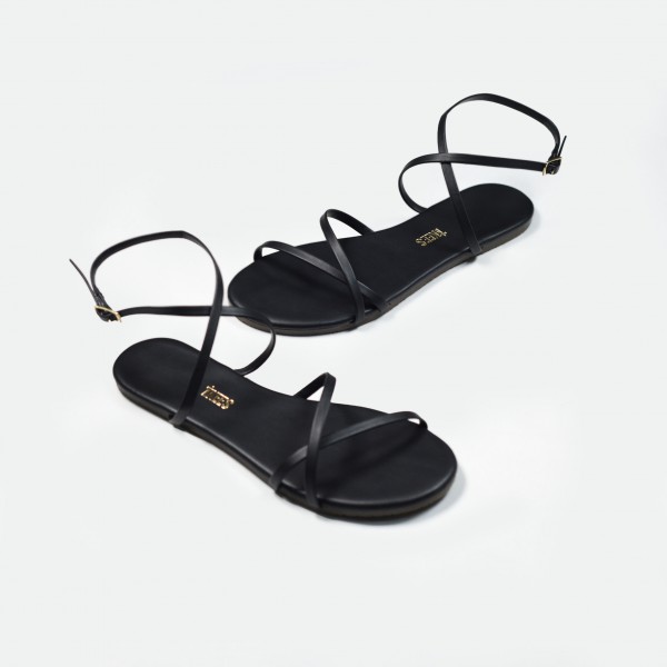TKEES Kadın Siyah Sandalet TK-8007