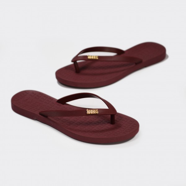  TKEES Kadın Bordo Parmak Arası Plaj Terlik TK-P207