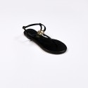 TKEES Kadın Siyah Tokalı Sandalet TK-8023